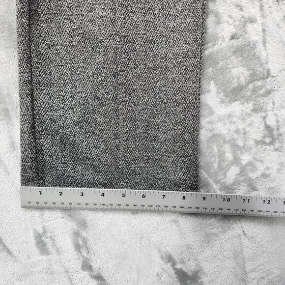 Bar III Pants Womens 10 Black Gray Tweed Stretch High Rise Straight Leg Preppy - Picture 10 of 11